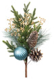Pine Spray With Ornament, Set of 2