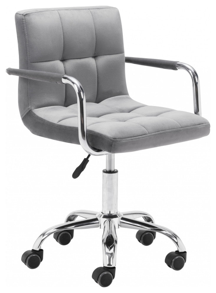 Gray Pop of Color Rolling Office Chair