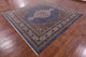 9' Square Persian Tabriz Wool & Silk Hand Knotted Rug - Q13012