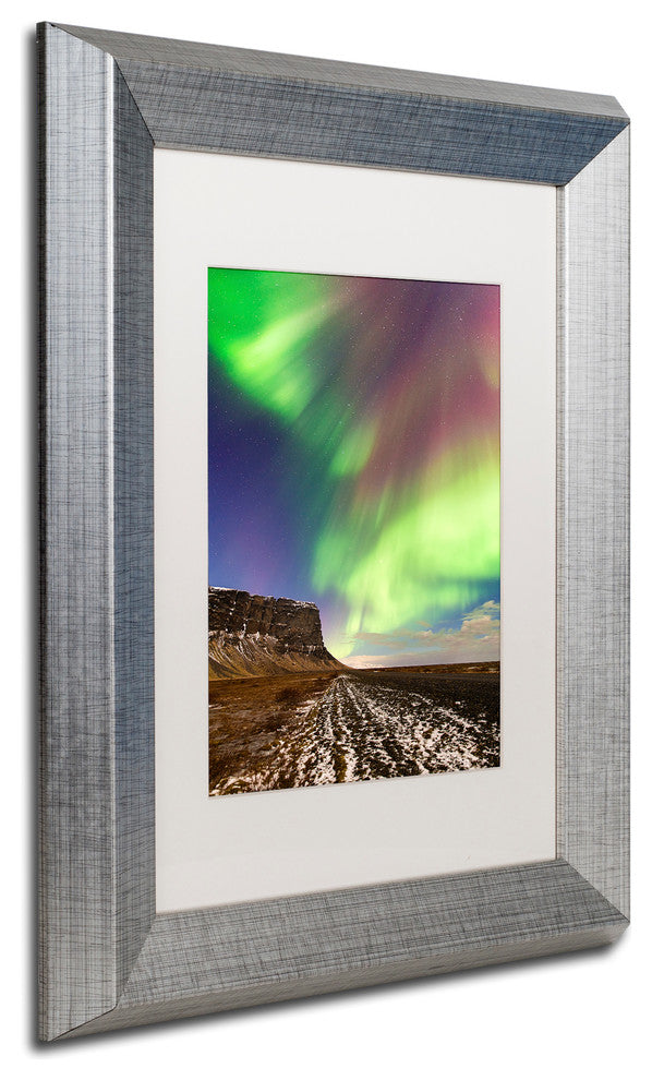 Michael Blanchette 'Light Shower' Art, Silver Frame, White Mat, 14x11