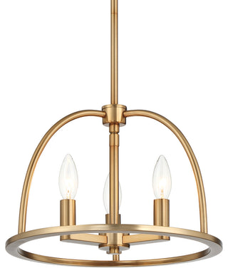 Abbott Three Light Chandelier in Vibrant Gold