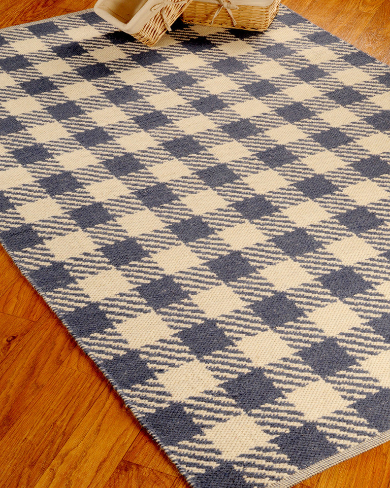 "Wilde" Dhurrie Wool Rug, Hand Woven , Reversible, 8' X 10'