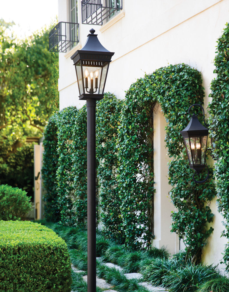 Hinkley Chapel Hill Large Post Top Or Pier Mount Lantern, Museum Black