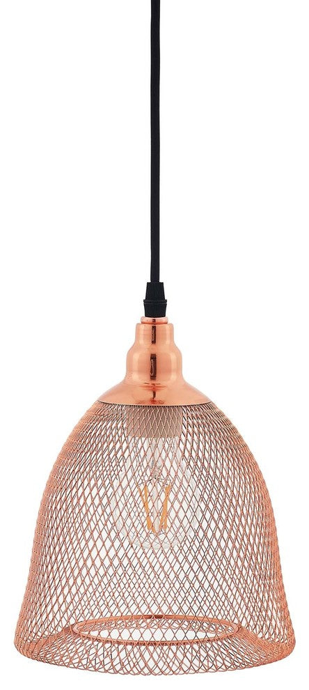 Glimmer Bell-Shaped Rose Gold Pendant Ligh