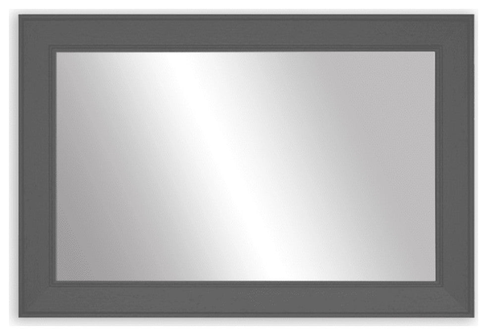 Porter Framed Wall Mirror, Dark Gray, 36"x42"