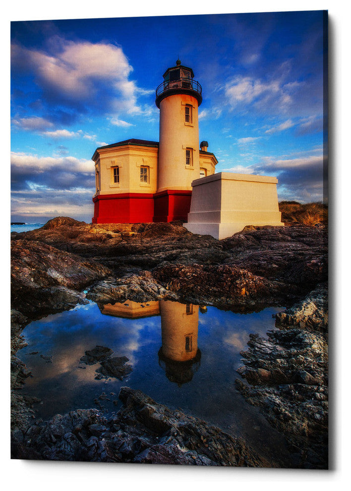 Epic Graffiti "Coquille Lighthouse" by Darren White, Giclee Canvas Art, 26"x40"