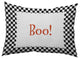 Halloween Boo Checks Accent Pillow, Black, 14"x20"