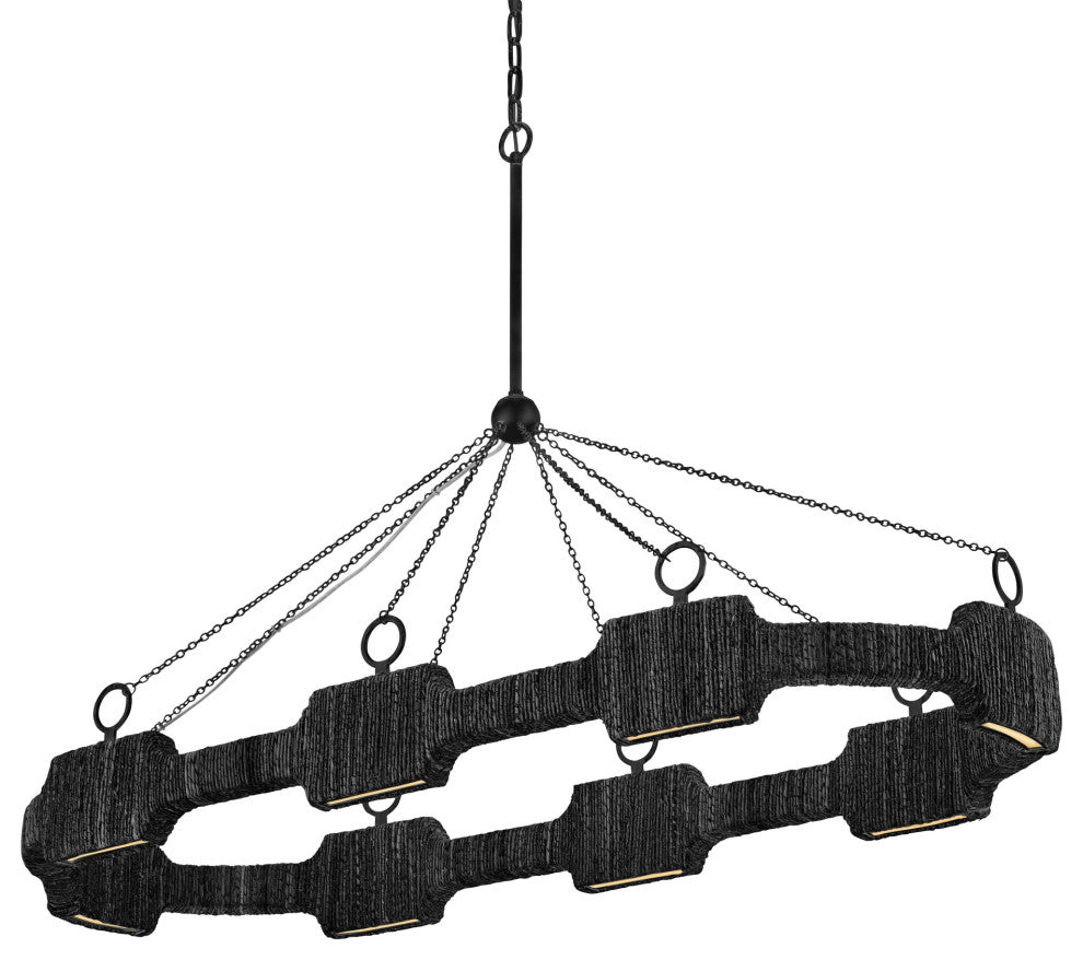 Hinkley Lighting 34107 Raffi 52"W Ring Chandelier - Carbon Black
