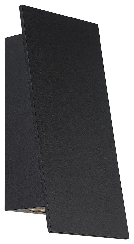 Slant 11" LED Indoor & Outdoor Wall Light 3000K, Black