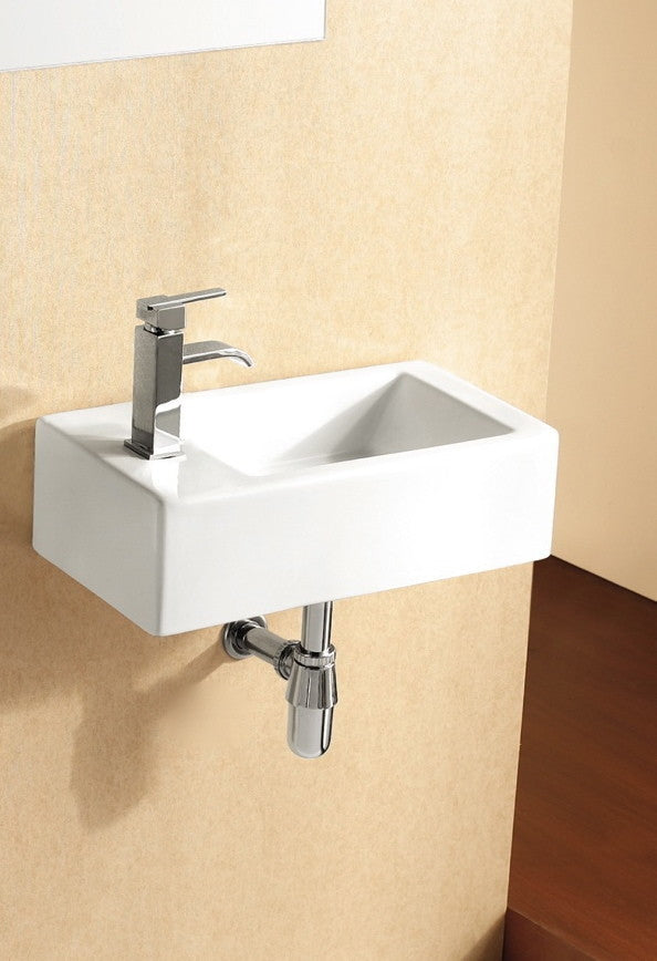Porcelain Wall-Mounted Right-Facing Sink