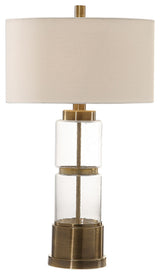 Uttermost 27830-1 Vaiga 1 Light 31-1/4" Tall Accent Table Lamp - Brushed Golden