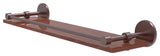 Prestige Skyline 22" Solid Wood Shelf with Gallery Rail, Antique Copper