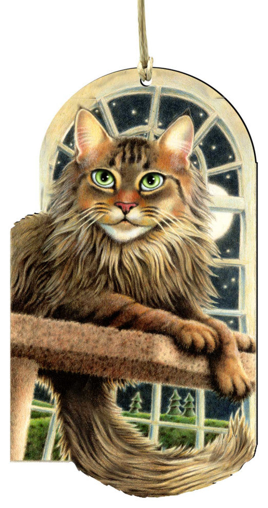 Stargazer Green Cat Ornament