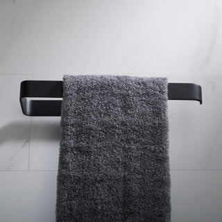 Stelios Bathroom Towel Ring, Matte Black