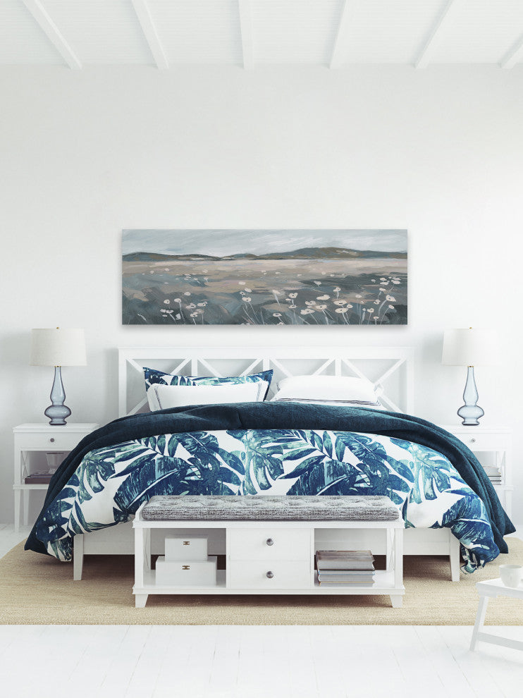 "Wild Poppy Plains" Painting Print on Wrapped Canvas, 60x20
