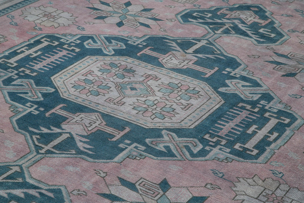Rug N Carpet - Handmade Oriental 9' 7" x 13' 5" Unique Oushak Area Rug