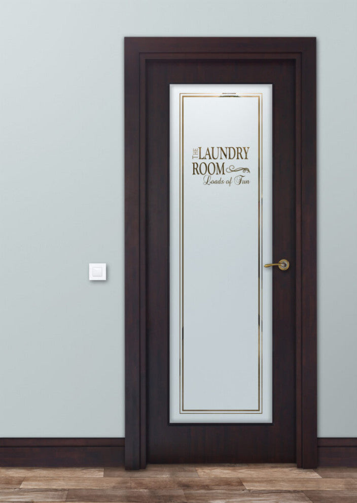 Laundry Door - Loads of Fun - Primed - 32" x 96" - Knob on Left - Push Open