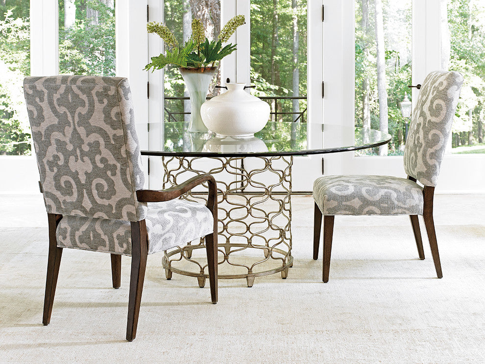 Bollinger Round Dining Table With 60" Glass Top