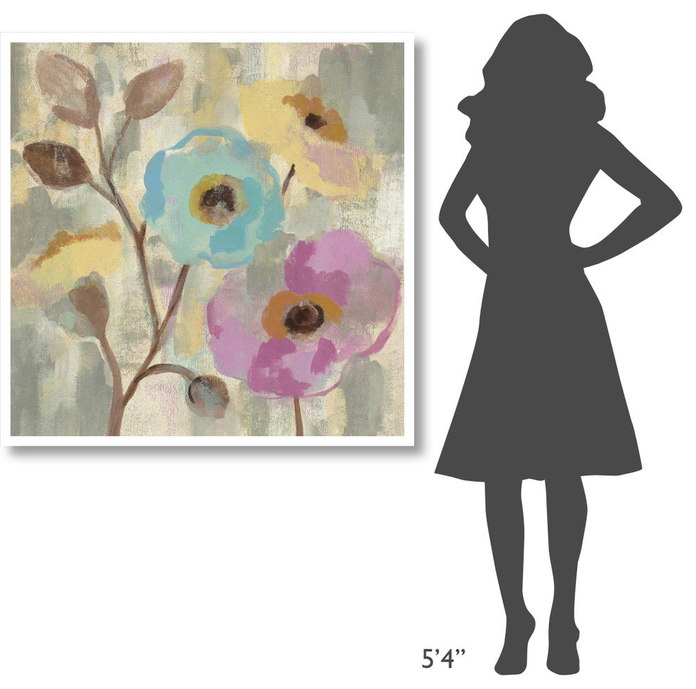 "Fog and Flowers III" Digital Paper Print by Silvia Vassileva, 42"x42"