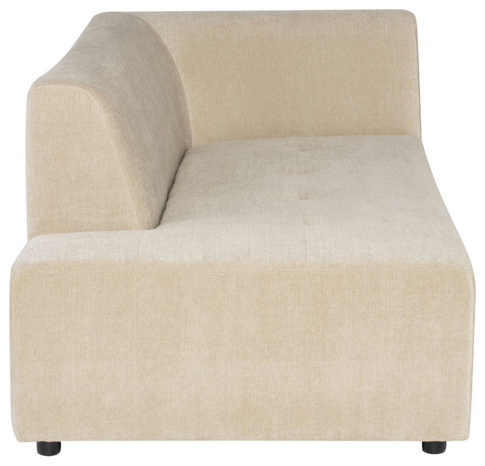 Parla Almond Fabric  Modular Sofa Chaise Left