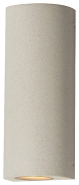 ET2 Lighting Pilar 2-Light LED Outdoor Cylinder Wall Sconce, Sandstone