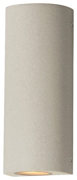 ET2 Lighting Pilar 2-Light LED Outdoor Cylinder Wall Sconce, Sandstone