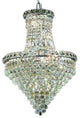 Elegant Tranquil Dining Room Light, Chrome Finish With Royal Cut Crystal