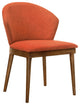 Juno Charcoal and Wood Dining Side Chairs, Set of 2, Orange