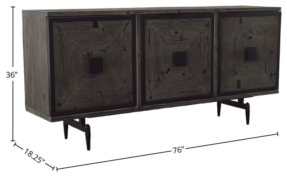 Salem 76" 3-Door Sideboard, Neutral