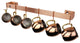 Handcrafted 36" Wall Rack Utensil Bar w 6 Hooks, Brushed Copper