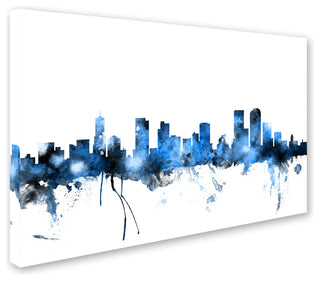 'Denver, Colorado Skyline' Canvas Art by Michael Tompsett