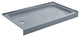 Voltaire 48"x36" Single-Threshold, Center Drain, Shower Base, Gray