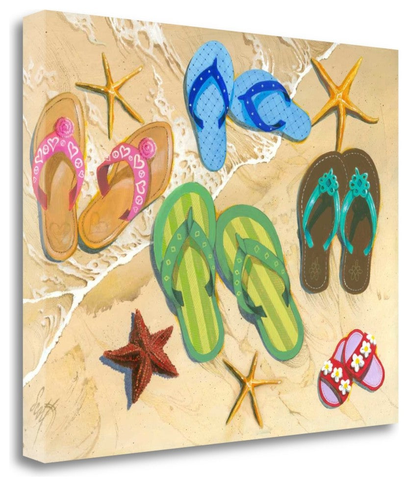 "Flip Flop Family" By Scott Westmoreland, Giclee Print on Gallery Wrap Canvas