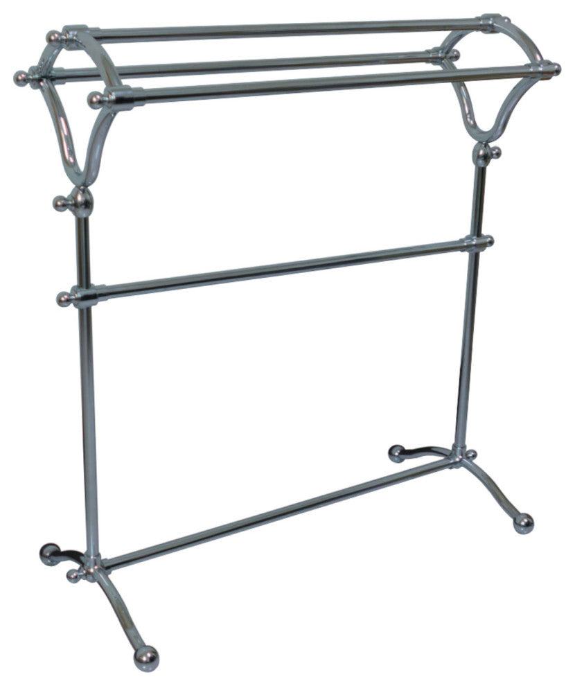 Kingston Brass Pedestal Y-Type Towel Rack, Polished Chrome