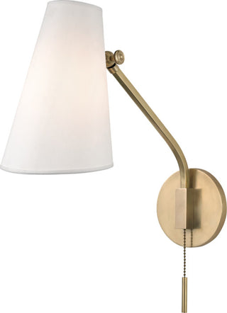 Hudson Valley Patten 1 Light Swing Arm Wall Sconce, Aged Brass
