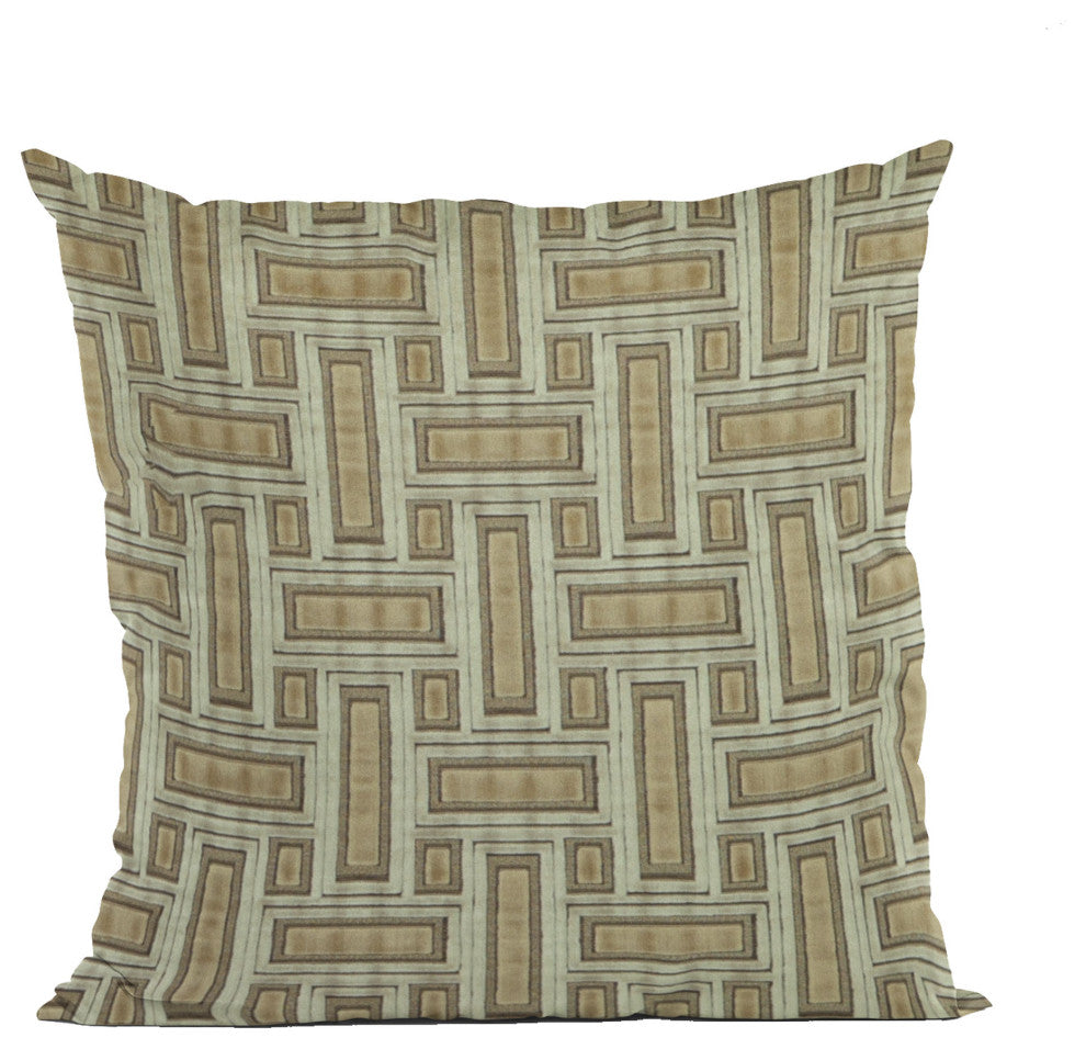 Bronze Stony Cut Velvet, Some Sparkle To It Luxury Throw Pillow, 18"x18"