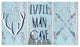 Little Man Cave Rustic Blue 3-Piece Wall Plaque Art Set, 10x15