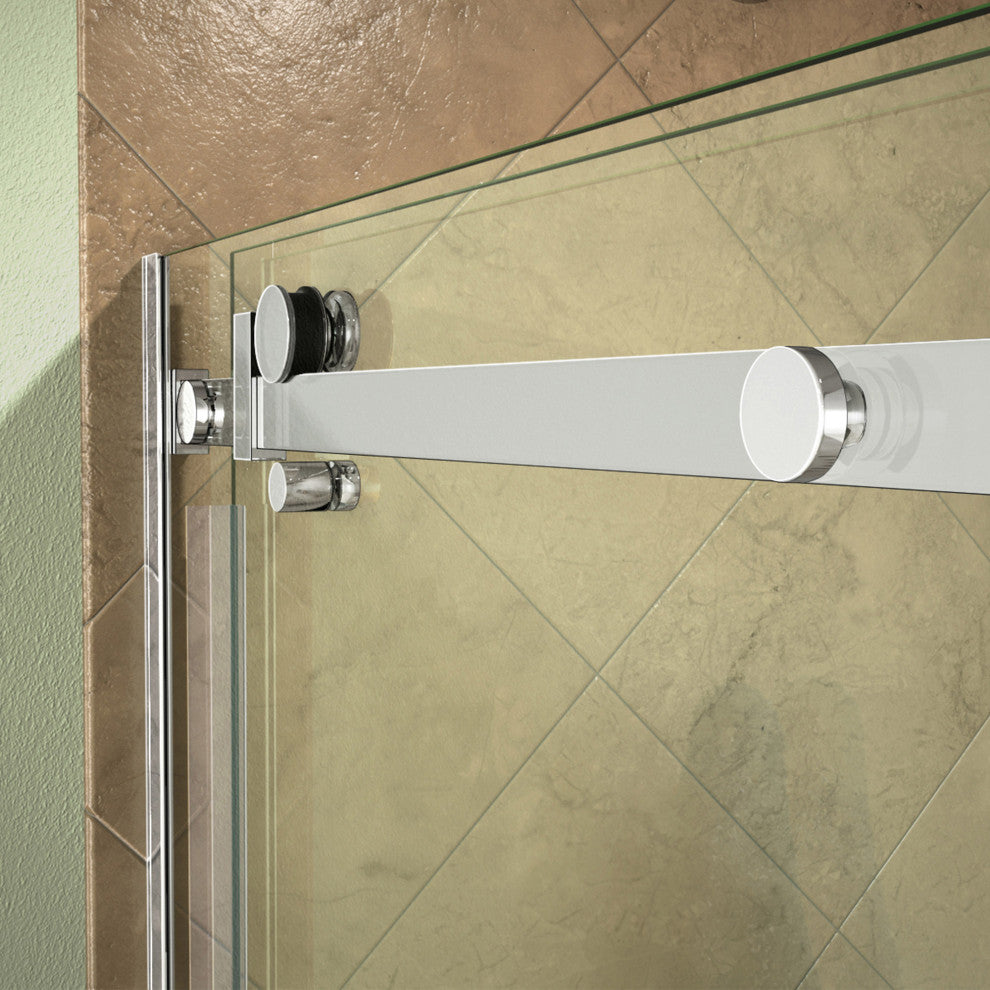 Dreamline Shen-6434480-08 Polished Stainless Steel Enigma Air Frameless Sliding