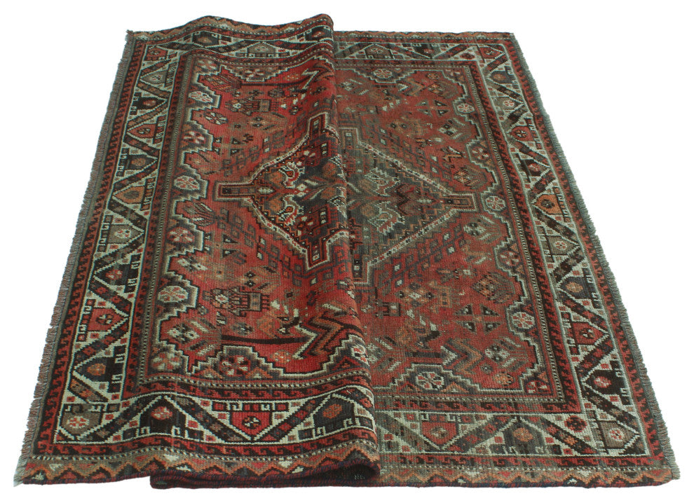 Fine Vintage Distressed Wireelam Rust Rug