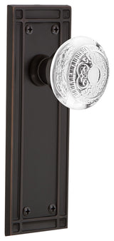 Mission Plate Single Dummy Crystal Egg and Dart Knob, Timeless Bronze, MISCED