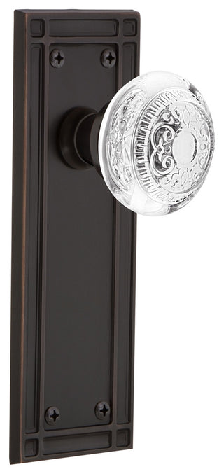 Mission Plate Single Dummy Crystal Egg and Dart Knob, Timeless Bronze, MISCED