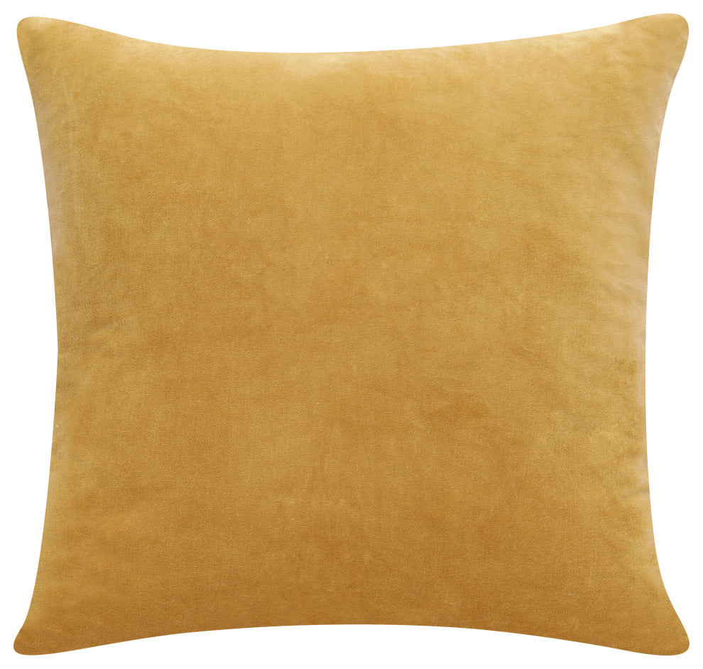 Stacy Garcia Ochre Velvet Handmade Throw Pillow