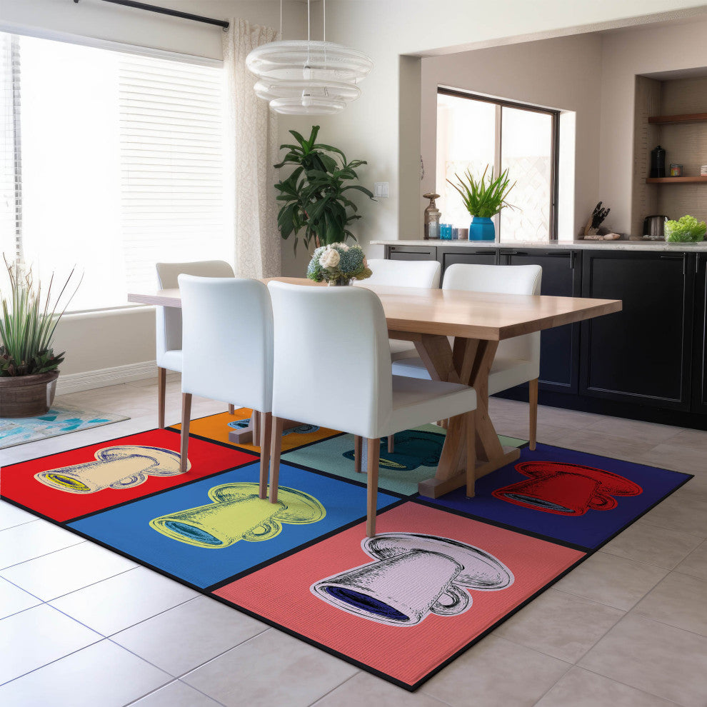 Indoor/Outdoor Kendall KE10 Multi Machine Washable 5' x 7'6" Rug