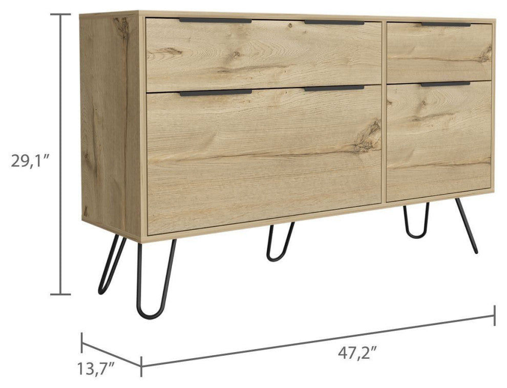 Begonia Double Dresser, Light Oak