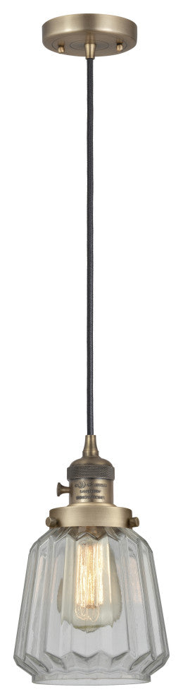 Innovations 201CSW-BB-G142-LED Chatham 1 Light Pendant, Switch, Brushed Brass