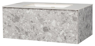 Terazzo Grey Bathroom Vanity with Imitation Stone Design, 36"