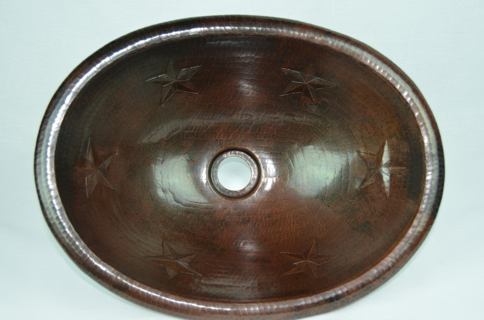 Star Top Mount Hand Made Copper Sink