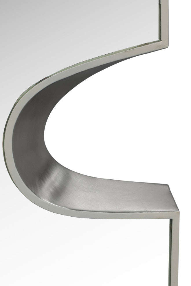 Soleil Mirror, 28" Wide, Silver Finish, Cream