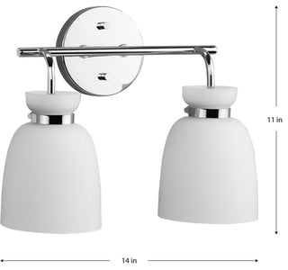 Lexie Collection Contemporary Vanity Light, Polished Chrome