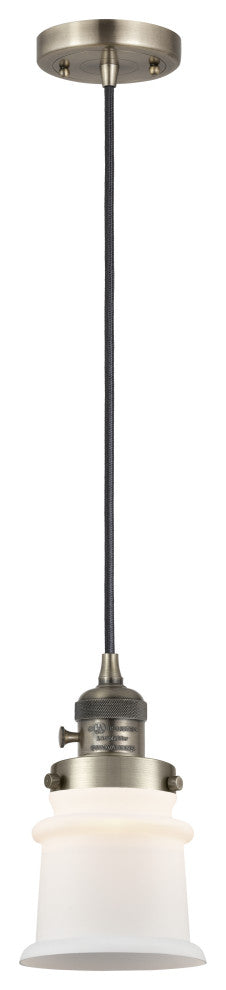 Innovations 201CSW-AB-G181S-LED Canton 1 Light Pendant, Switch, Antique Brass